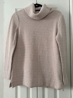 LOFT Light Beige Cowl Neck Tunic Sweater